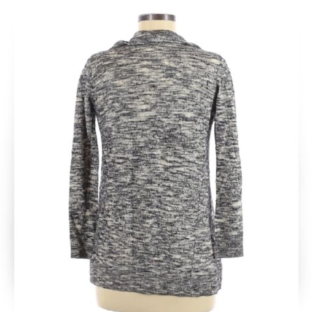 Theory Open Front Wool Blend Cardigan Heather Grey - image 2